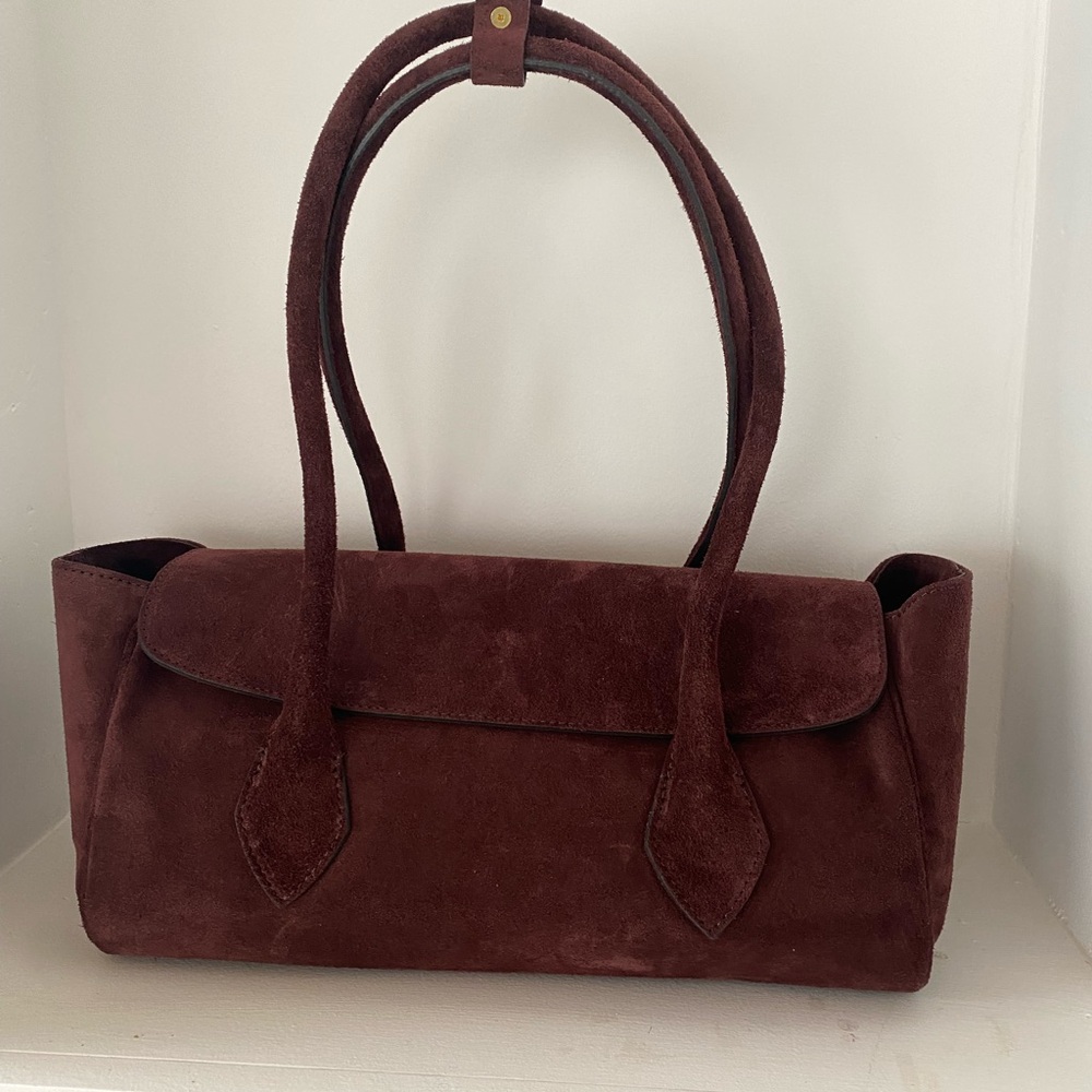 Divina Firenze Burgandy Suede Bag NWT